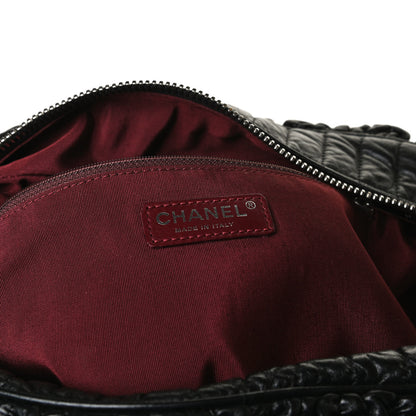 Chanel Lambskin Astrakhan Bowler Black 6 of 12