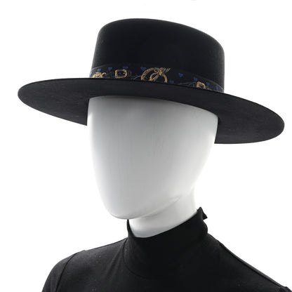 Hermes Rabbit Felt Dakota Love Hat 59 Black 2 of 8