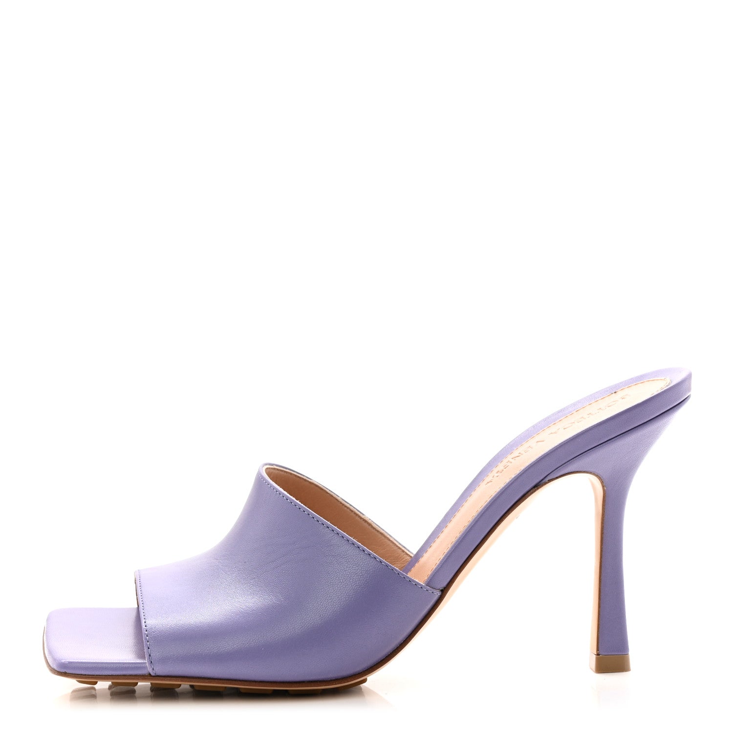 Bottega Veneta Lambskin Stretch Mule Sandals 37.5 Lavender 1 of 9