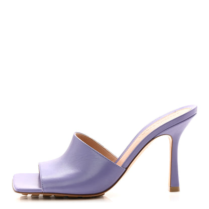 Bottega Veneta Lambskin Stretch Mule Sandals 37.5 Lavender 1 of 9