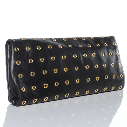 Prada Nappa Grommet Borchie Clutch Black 3 of 8