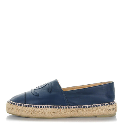 Chanel Lambskin CC Espadrilles 41 Dark Navy 1 of 9