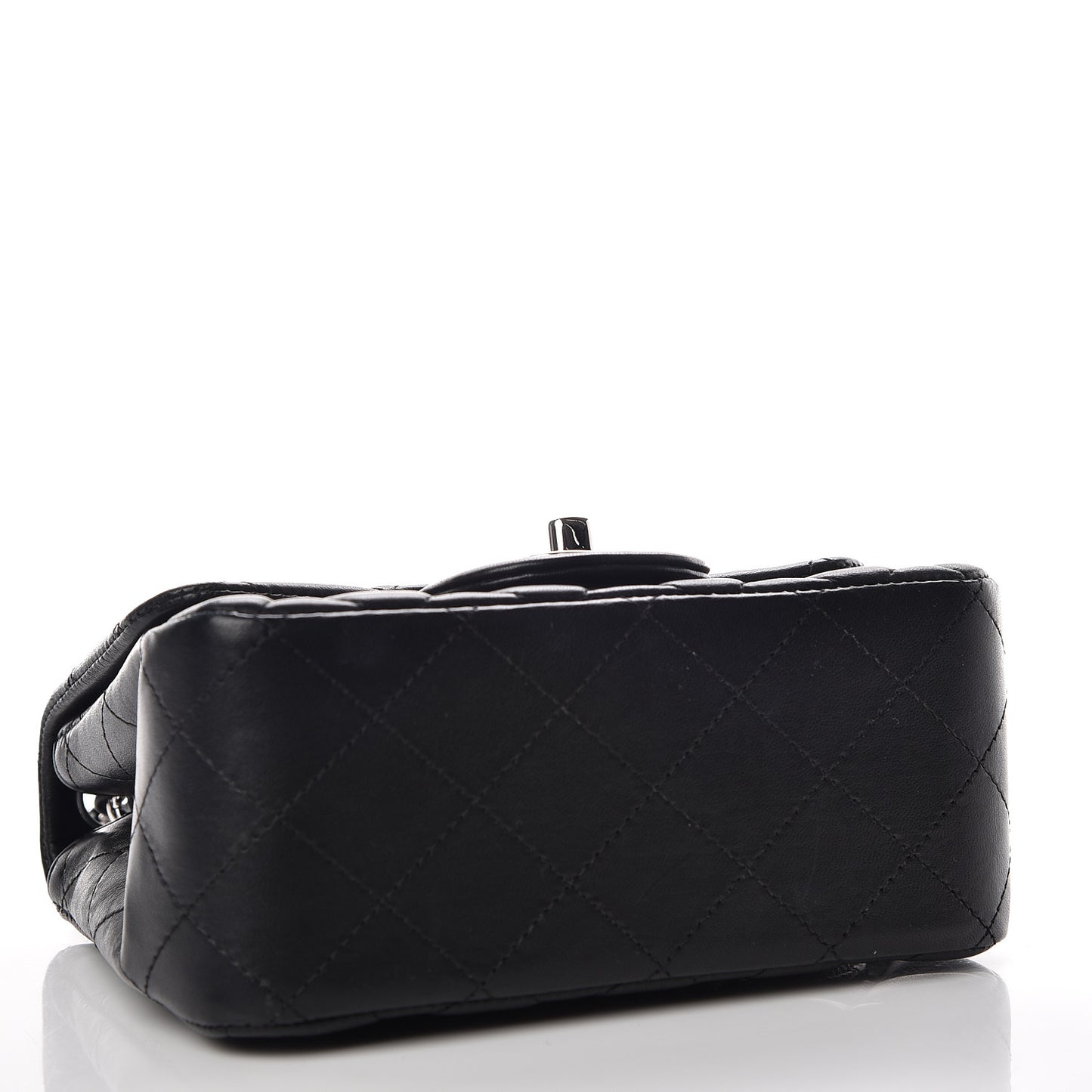 Lambskin Quilted Mini Square Flap Black
