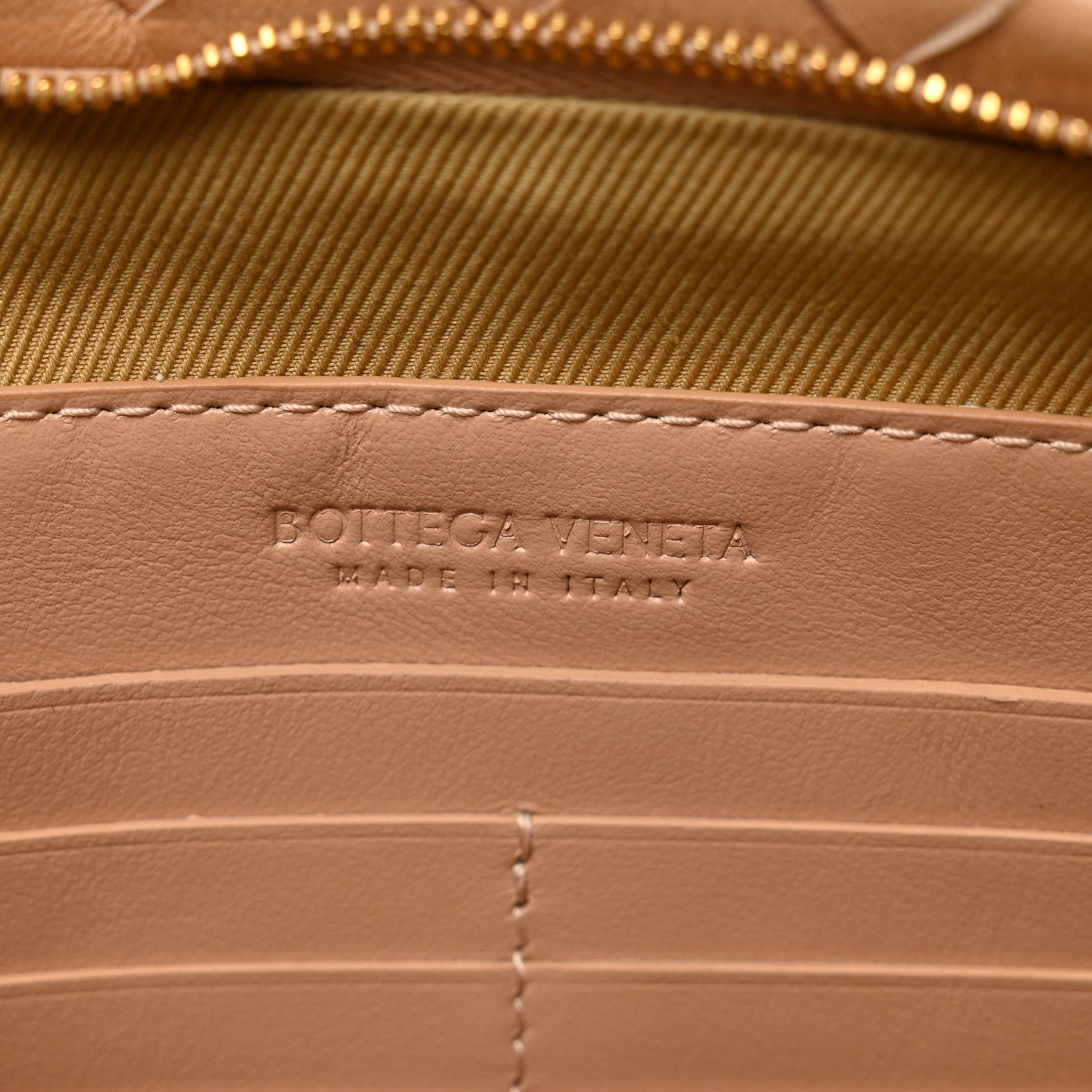 Bottega Veneta Nappa Intrecciato Small Zip Pouch Caramel 7 of 7