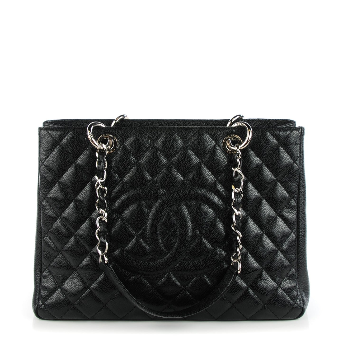 Caviar Quilted Grand Shopping Tote GST Black