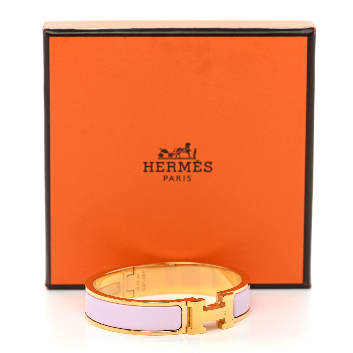 Hermes Enamel Narrow Clic Clac H Bracelet PM Rose Dragee 5 of 5