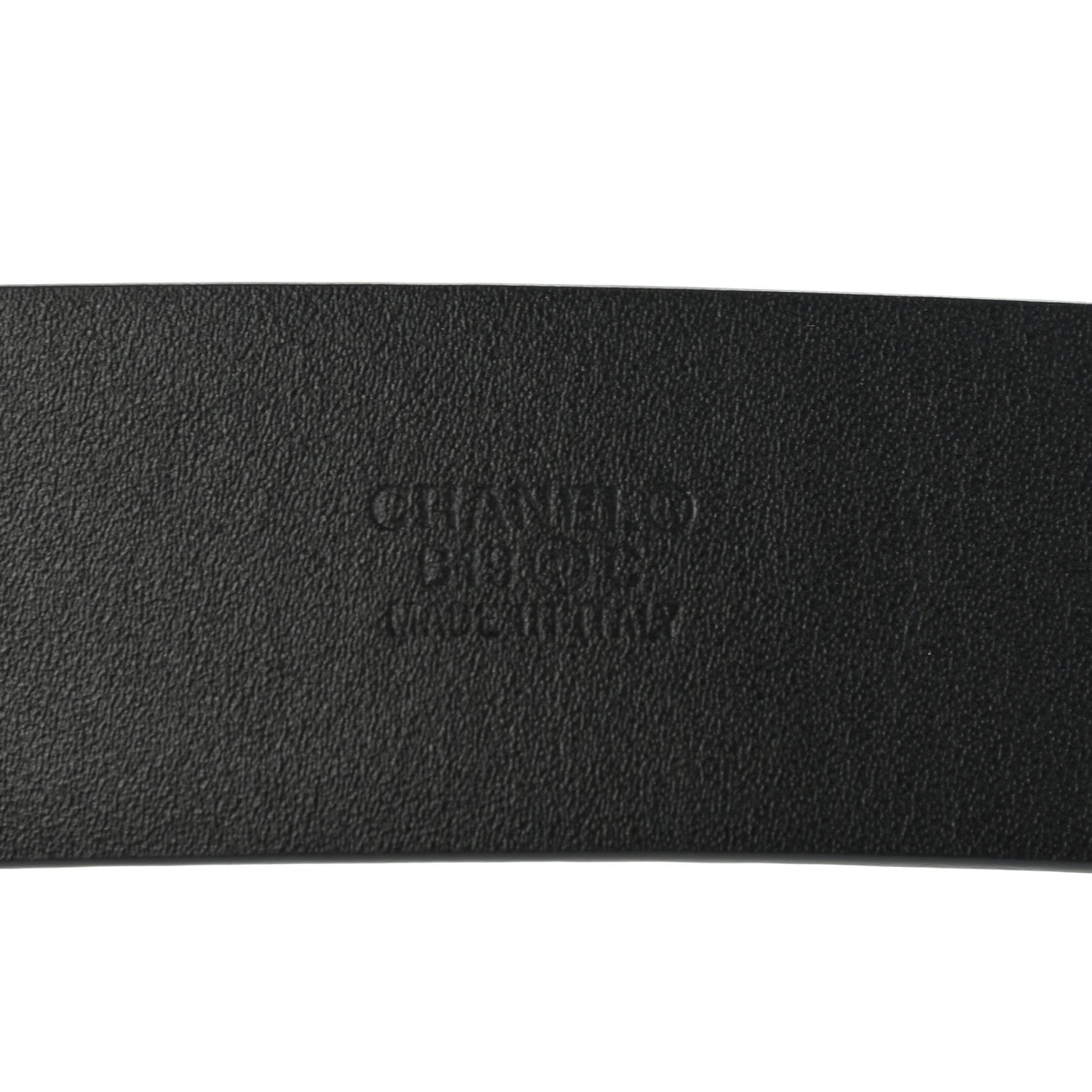 Chanel Calfskin Crystal CC Belt 95 38 Black Blue 3 of 7