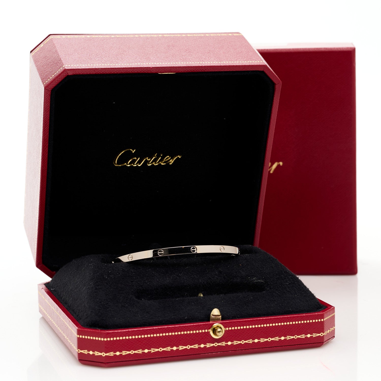 Cartier 18K White Gold Small LOVE Bracelet 18 7 of 7