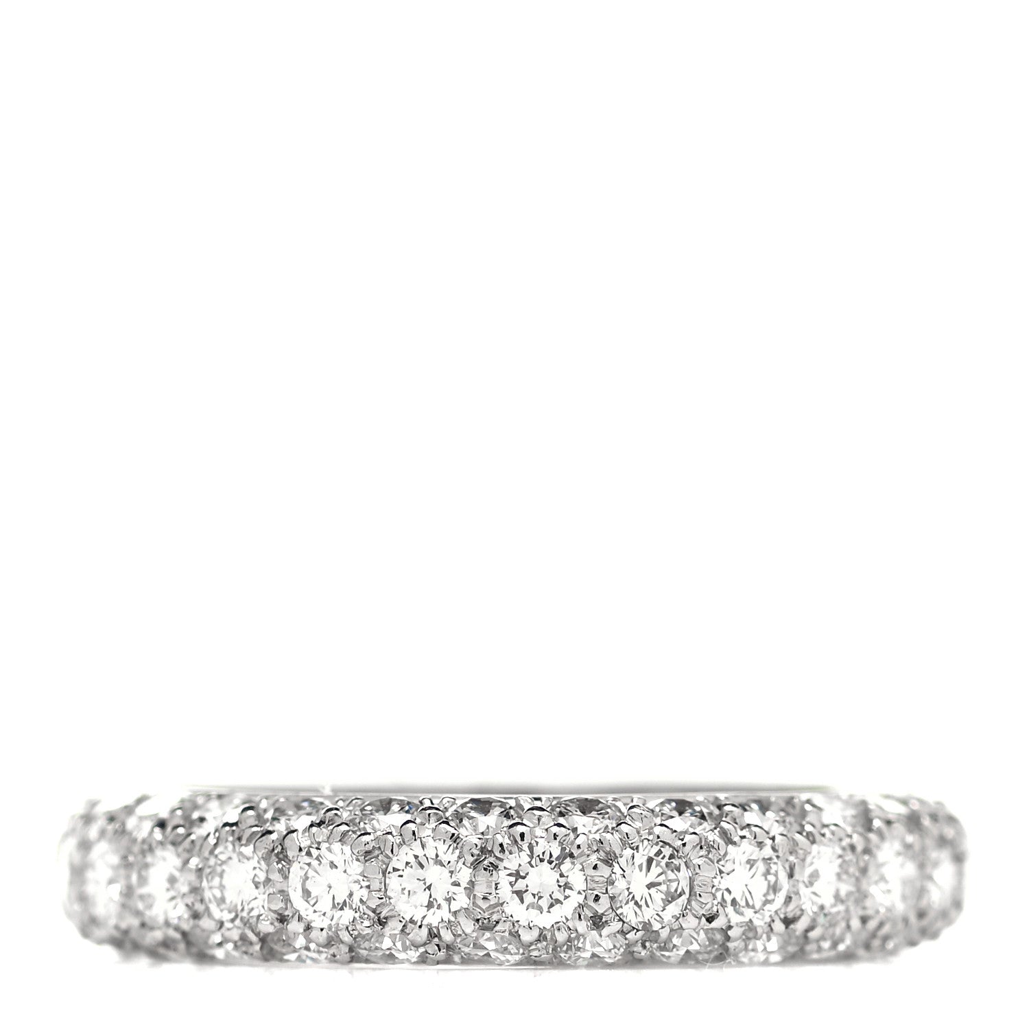 Tiffany Platinum Diamond Etoile Three-Row Band Ring 49 4.75 1 of 4