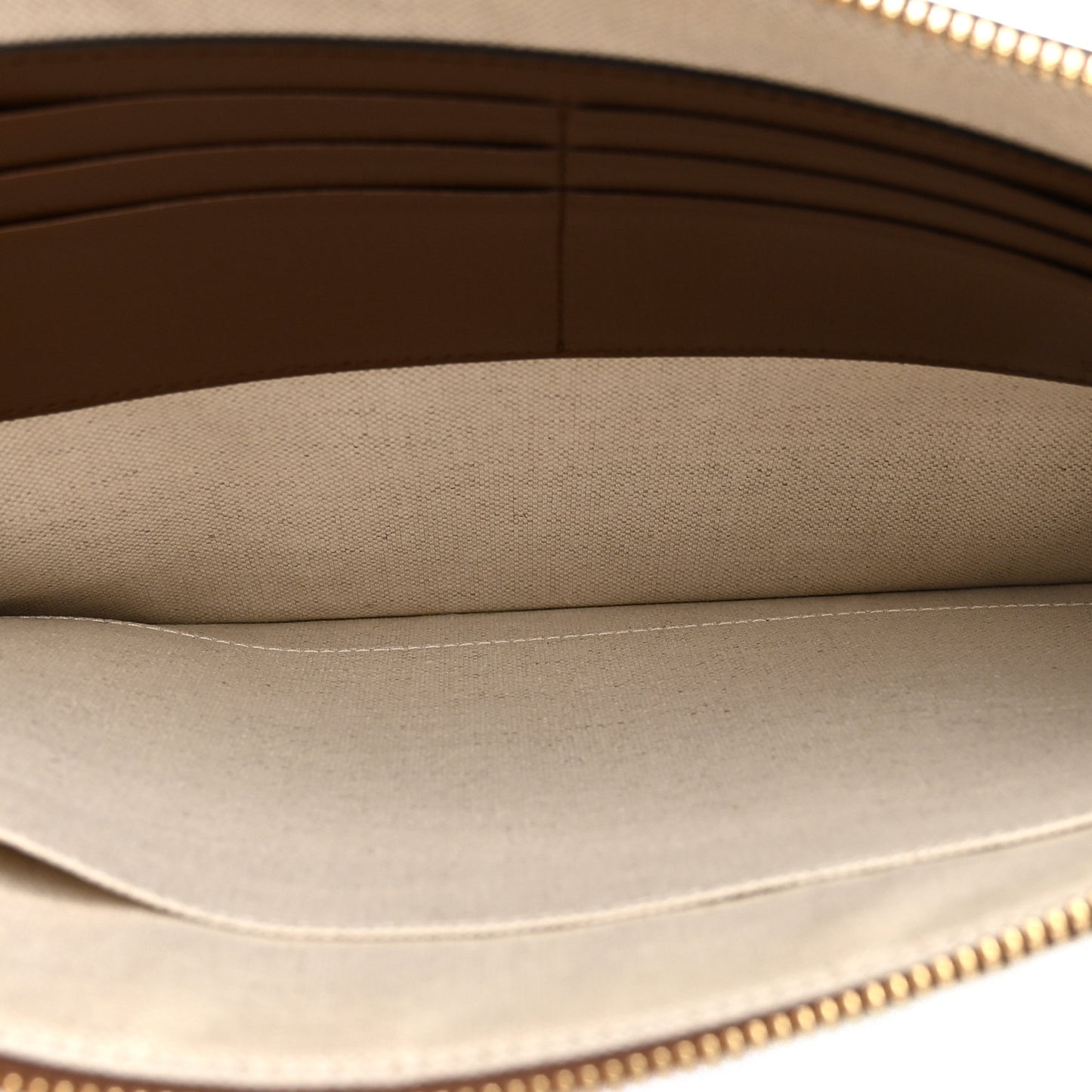 GG Supreme Monogram Fake/Not Interlocking G Documents Holder Beige Brown Sugar