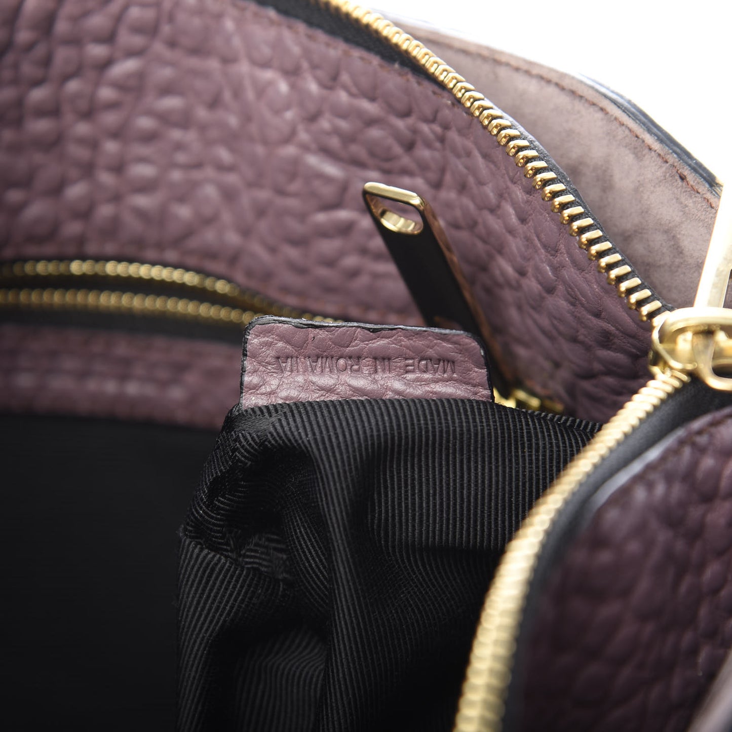Signature Grain Calfskin Small Chichester Crossbody Clutch Bag Dark Plum