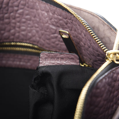 Burberry Signature Grain Calfskin Small Chichester Crossbody Clutch Bag Dark Plum 7 of 15