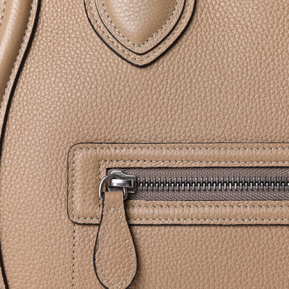 Celine Drummed Calfskin Mini Luggage Dune 9 of 11