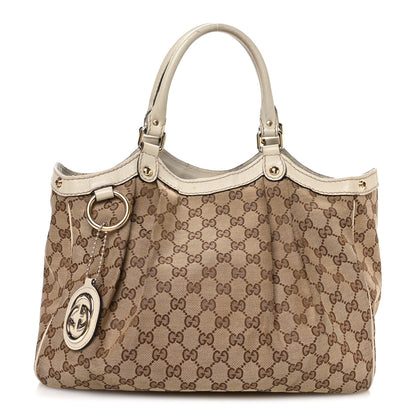 Gucci Monogram Medium Sukey Tote Off White 1 of 14