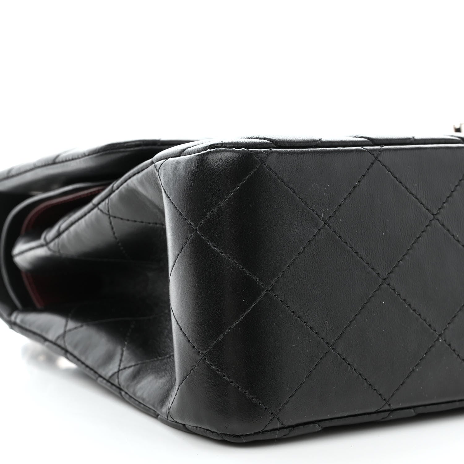 Chanel Lambskin Quilted Jumbo Double Flap Black 9 of 13