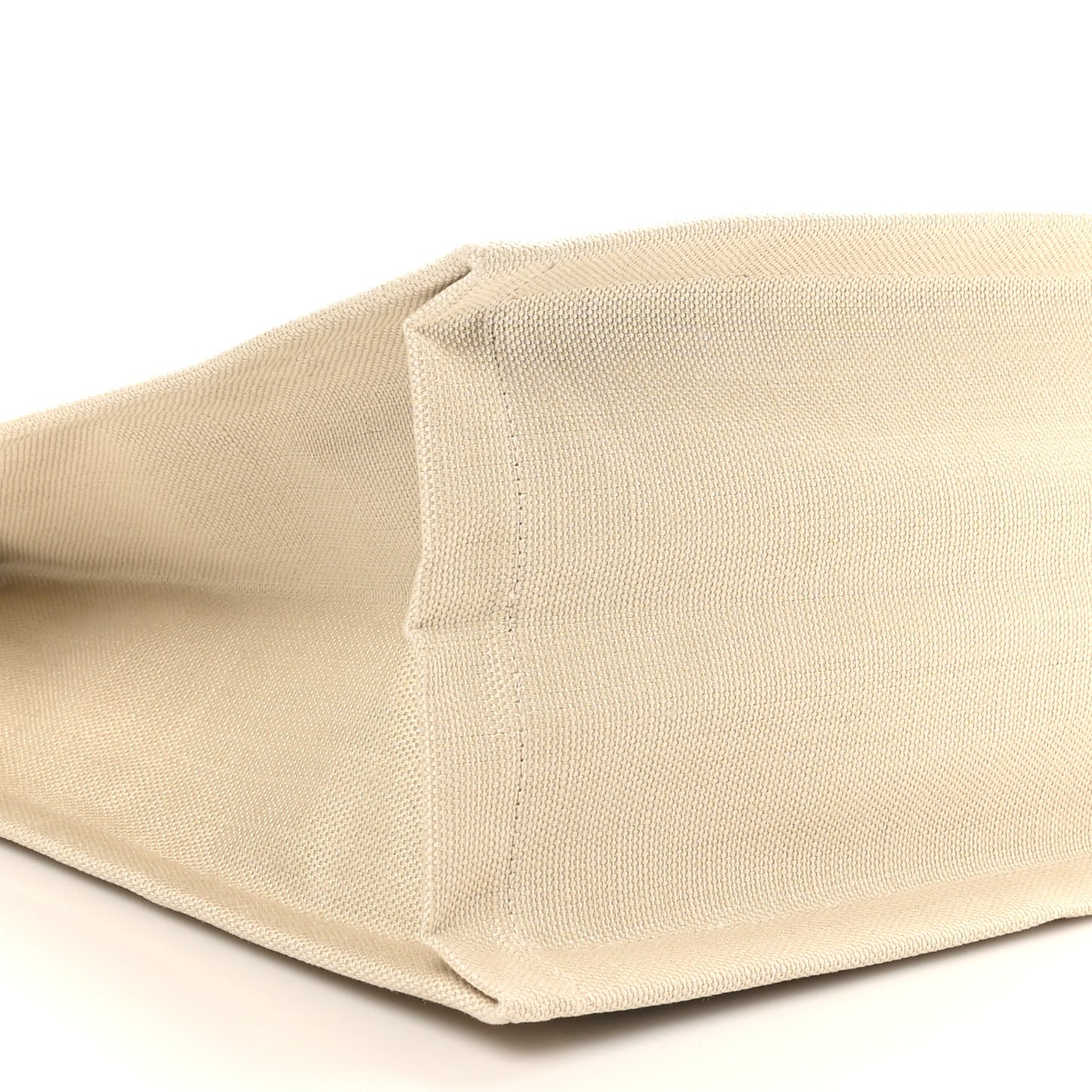 Cotton Linen Calfskin Striped Rive Gauche Tote Water Green