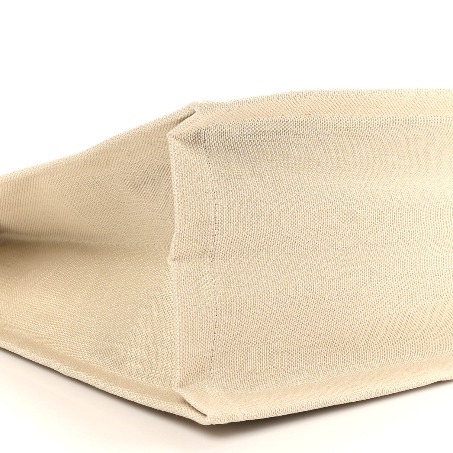 Saint Laurent Cotton Linen Calfskin Striped Rive Gauche Tote Water Green 9 of 10