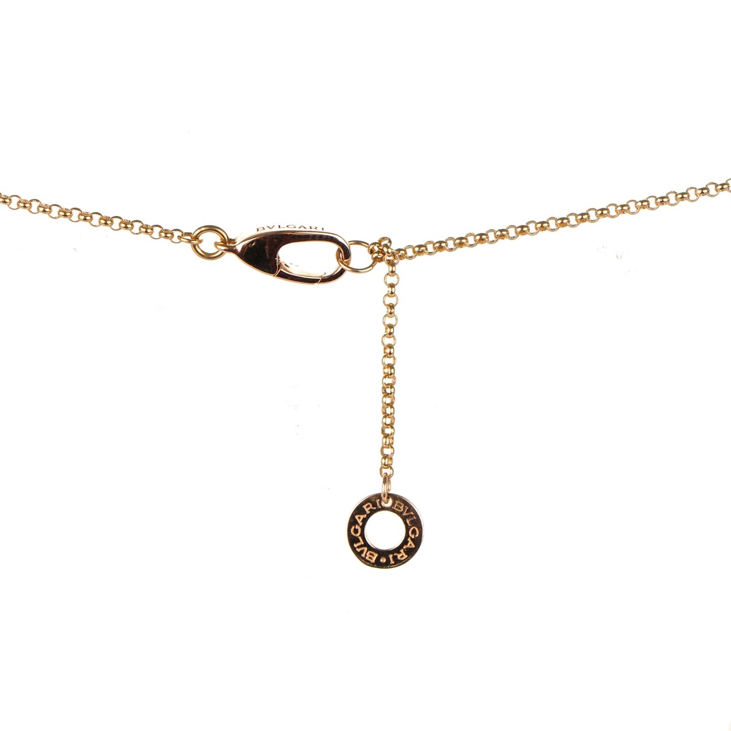 18K Rose Gold Diamond BVLGARI BVLGARI Cuore Pendant Necklace