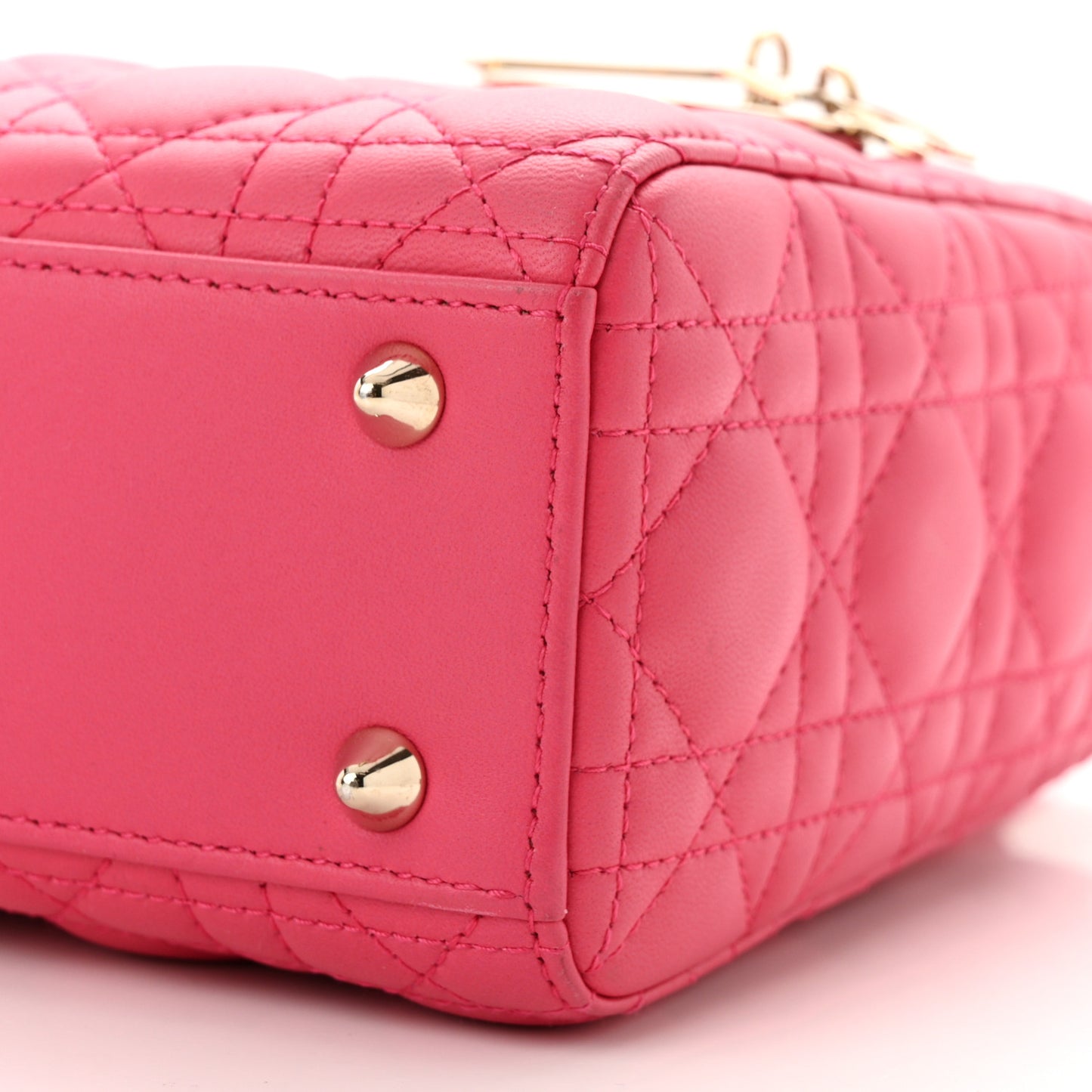 Lambskin Cannage Small My ABCDior Warm Fuchsia