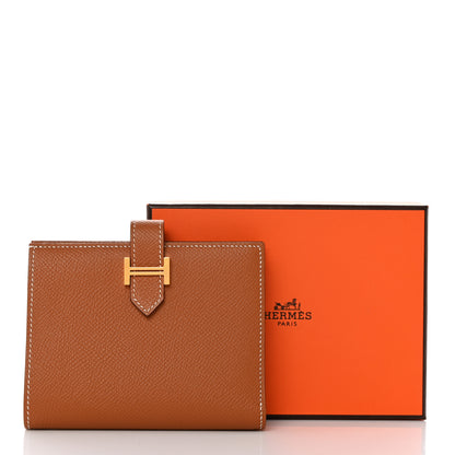 Hermes Epsom Bearn Compact Wallet Gold 7 of 7