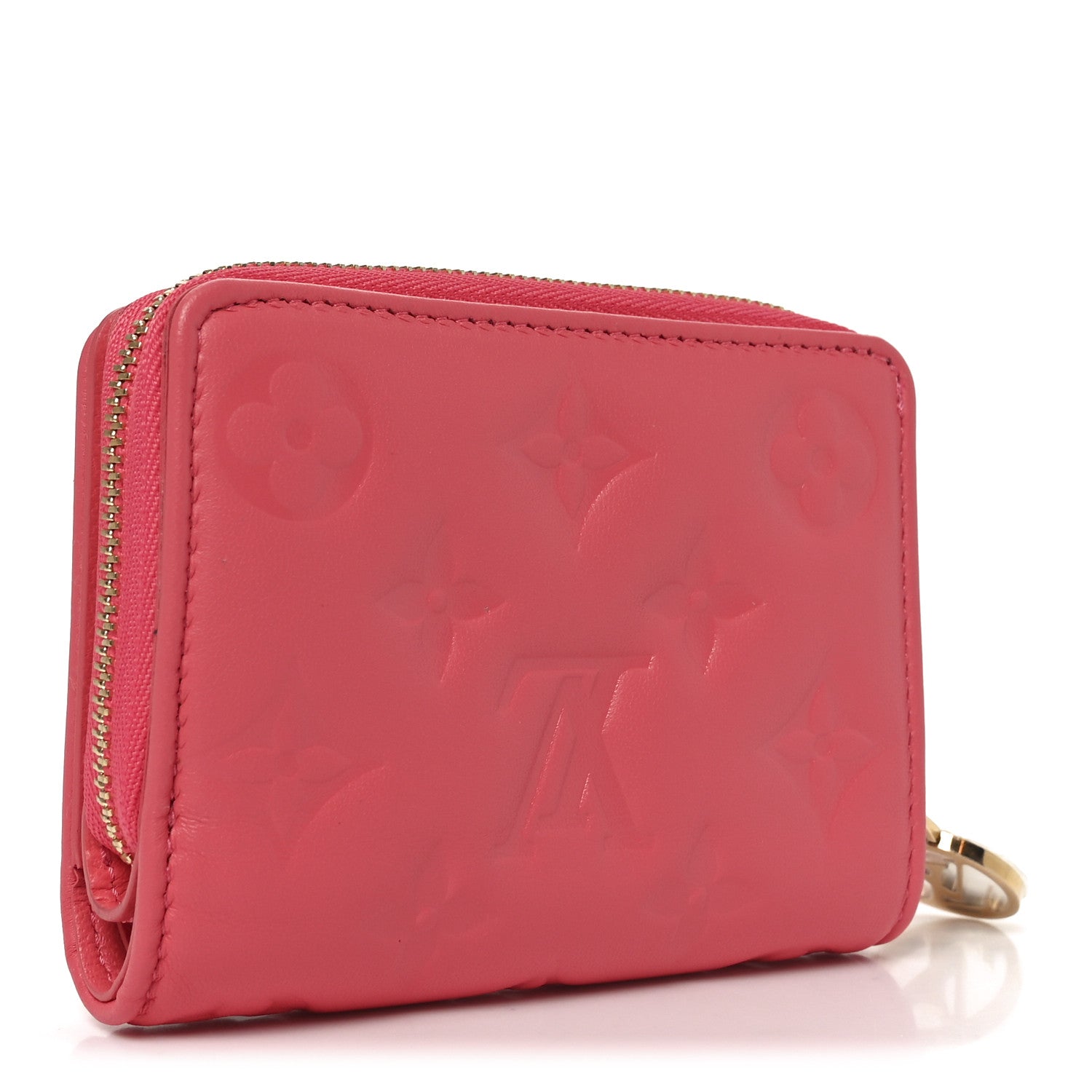 Louis Vuitton Lambskin Embossed Monogram Lou Coussin Wallet Pink 3 of 6
