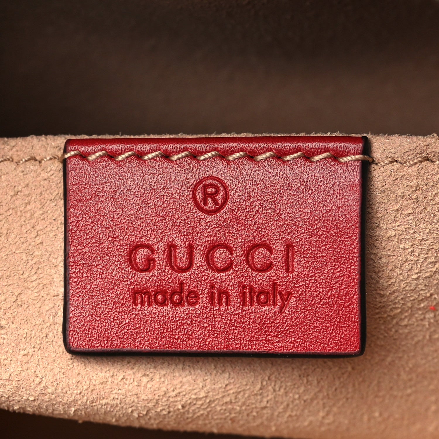 Gucci Calfskin Matelasse GG Marmont Belt Bag 85 34 Hibiscus Red 6 of 7