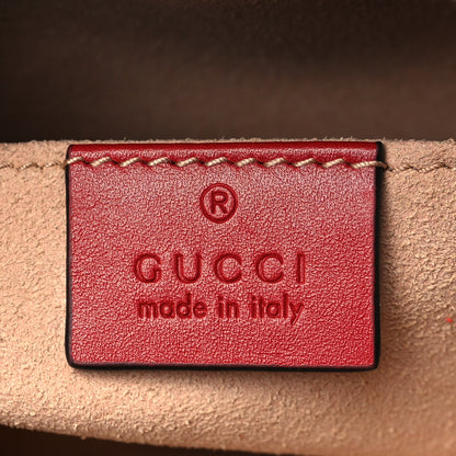 Gucci Calfskin Matelasse GG Marmont Belt Bag 85 34 Hibiscus Red 6 of 7