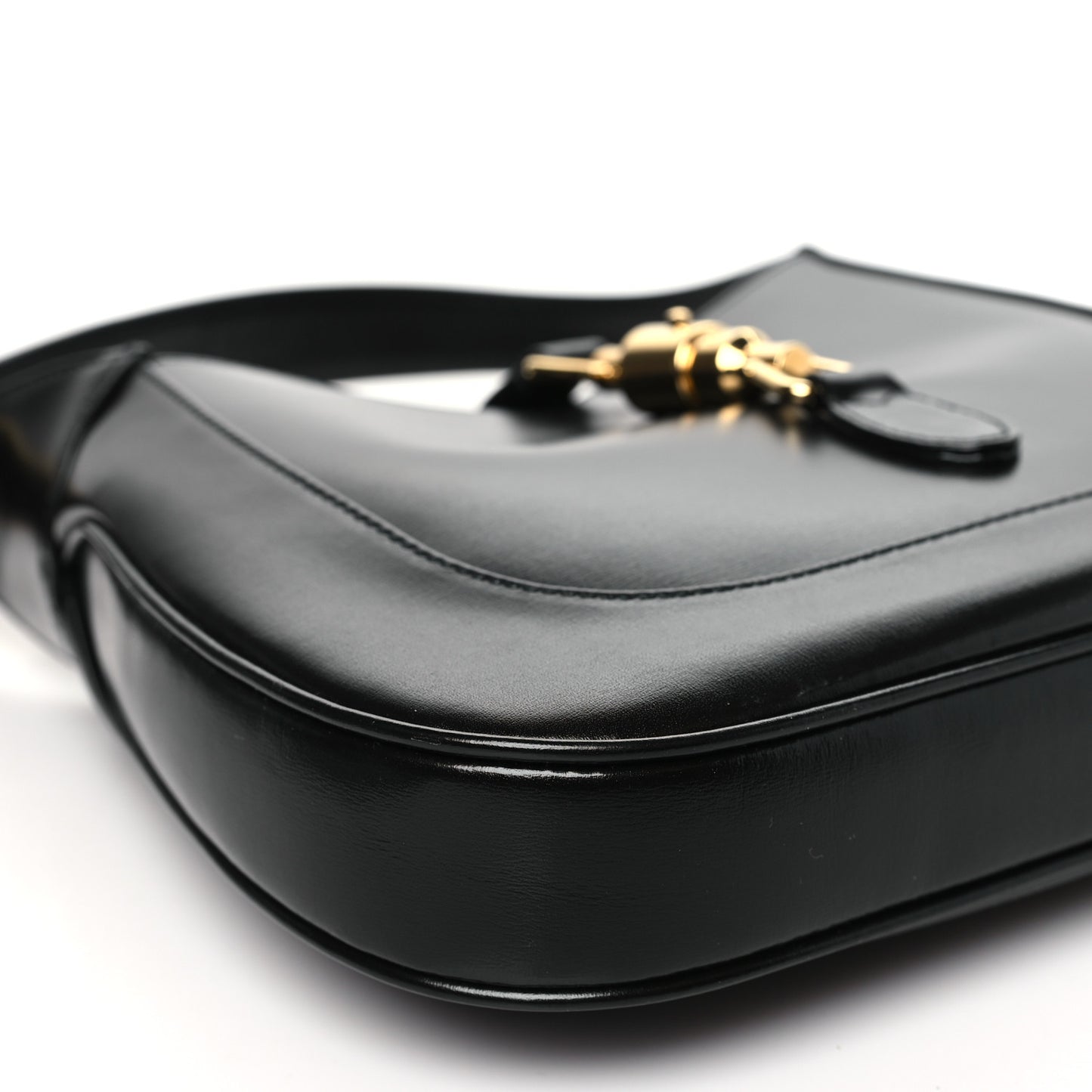 Boarded Dyana Lux Calfskin Small Jackie 1961 Hobo Black