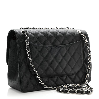 Chanel Caviar Quilted Jumbo Double Flap Black 3 of 11