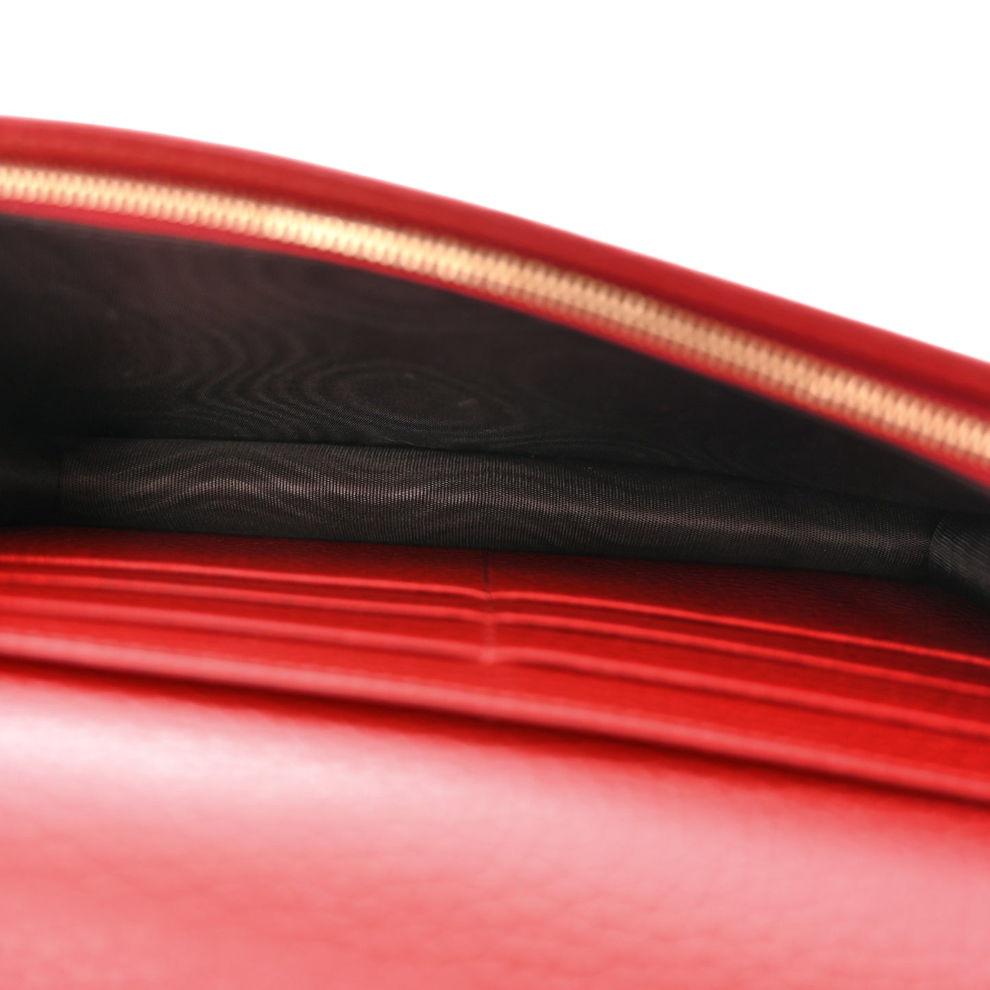 Dollar Calfskin Mini GG Marmont Chain Wallet Hibiscus Red