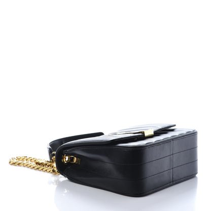 Saint Laurent Lambskin Matelasse Monogram Medium Vicky Chain Bag Black 4 of 10