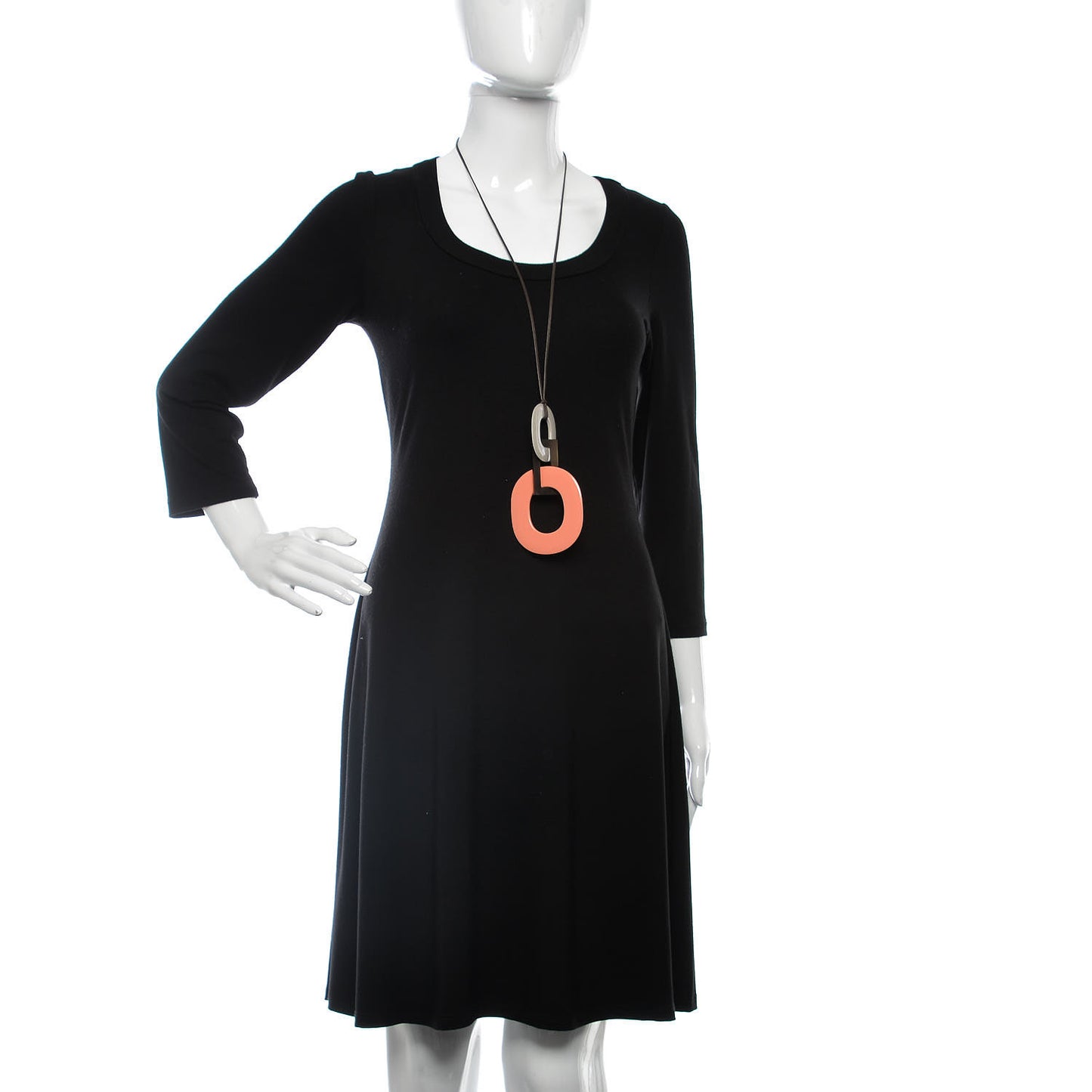 Lacquered Wood Buffalo Horn Kara Necklace Mink Saumon