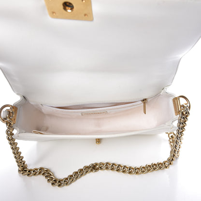 Chanel Sheepskin Braided New Medium Boy Reverso Flap White 5 of 11