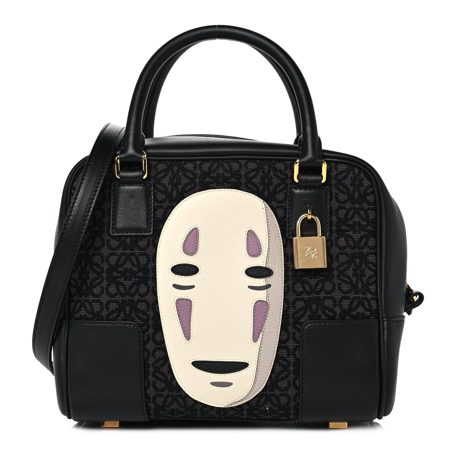 Loewe X SPIRITED AWAY Jacquard Calfskin No Face Amazona 19 Anthracite 1 of 8