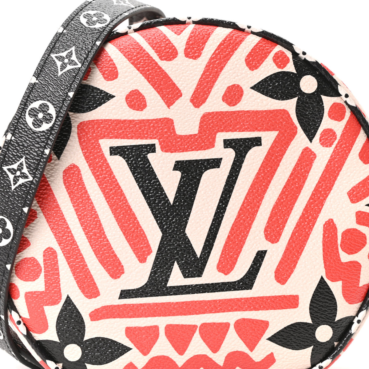Monogram Giant Crafty Boite Chapeau Souple PM Creme Rouge Black