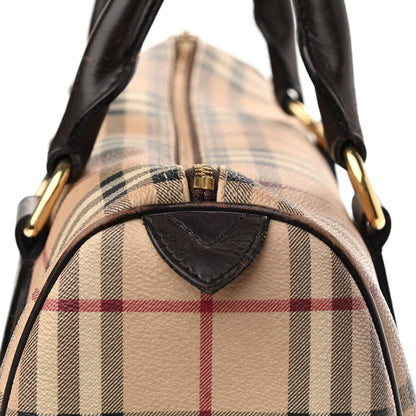 Burberry Haymarket Check Small Chester Bowling Bag Chocolate 17 of 22