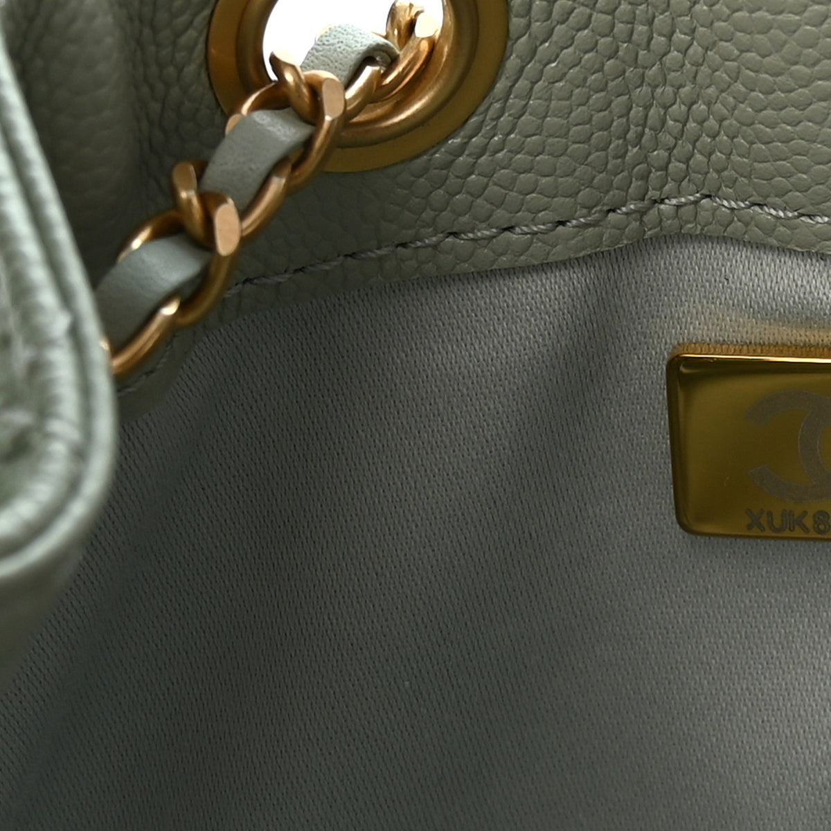 Caviar Quilted Mini Chanel 25 Handbag Light Green