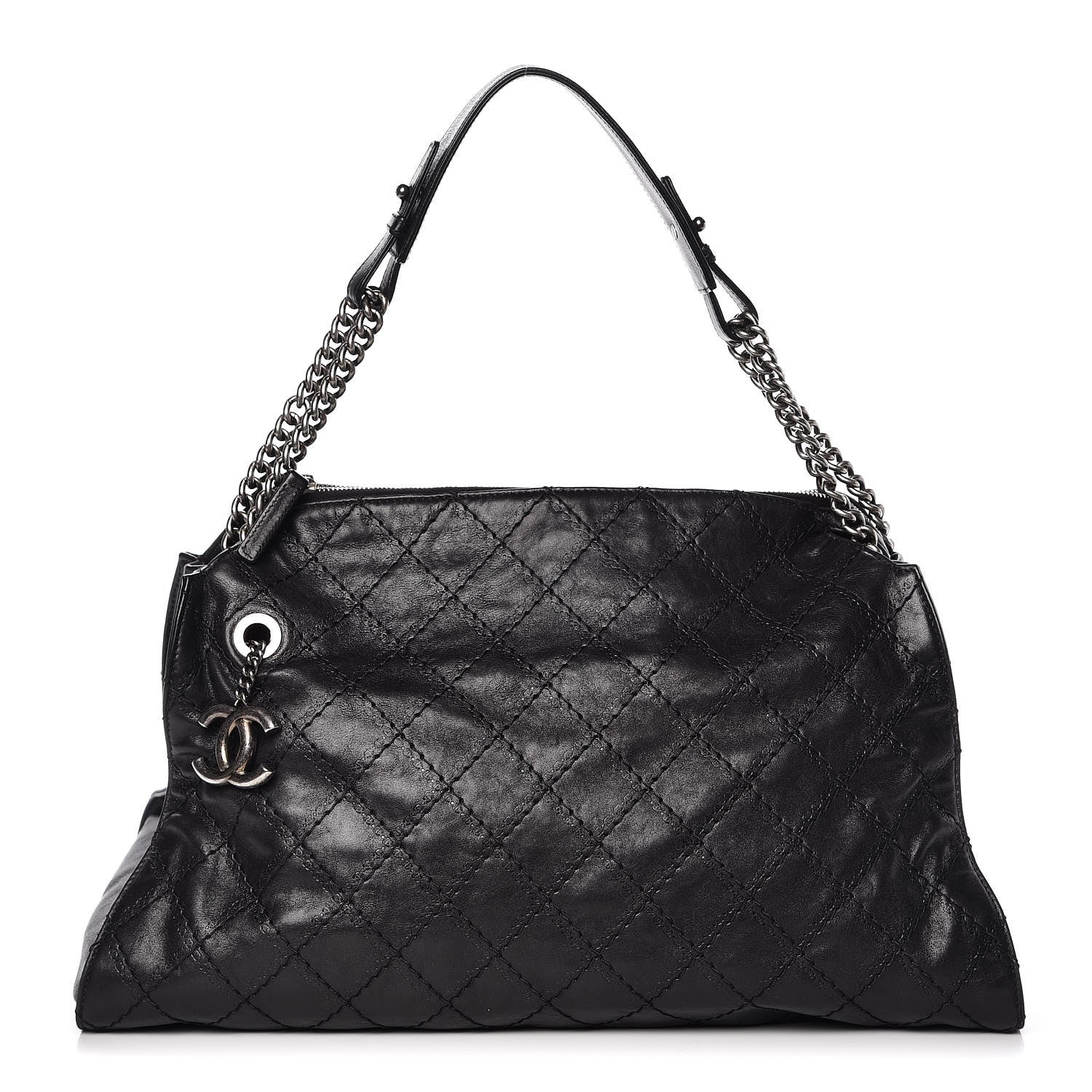 Chanel Calfskin CC Crave Tote Black 1 of 11