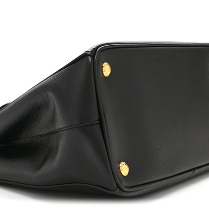 Prada Saffiano Small Galleria Double Zip Tote Black 11 of 12