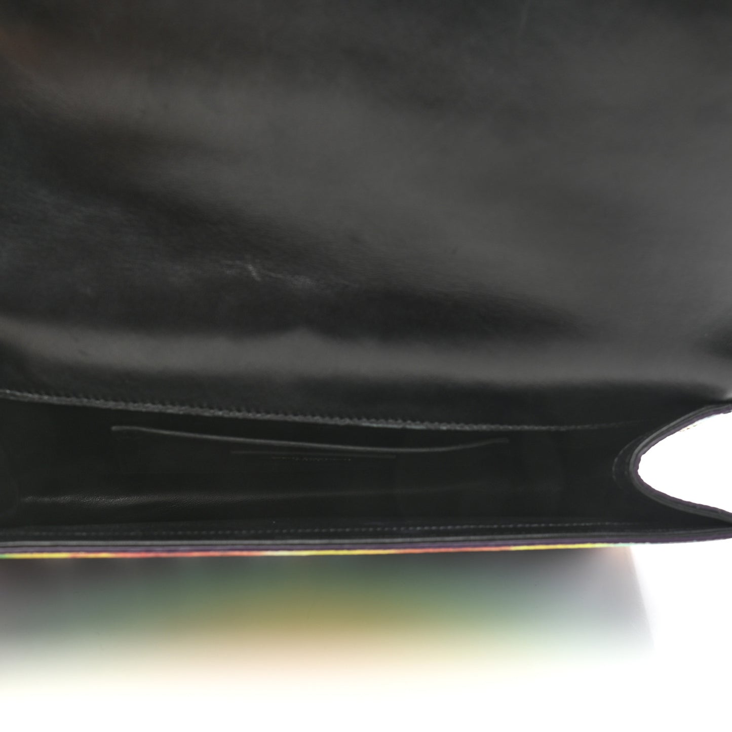 Calfskin Snake Embossed Tie Dye Classic Kate Monogram Clutch Multicolor