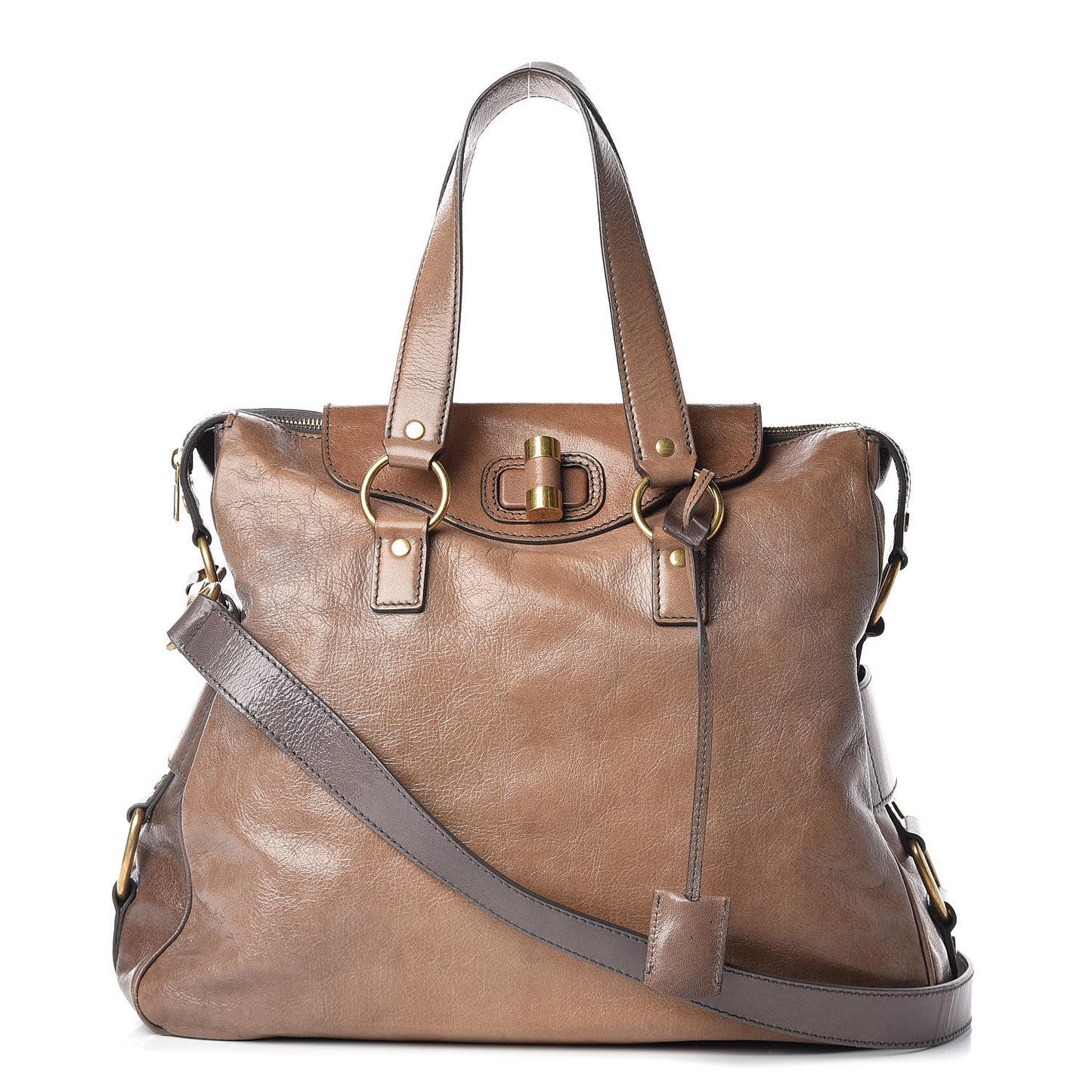 Glazed Goatskin Muse Messenger Brown