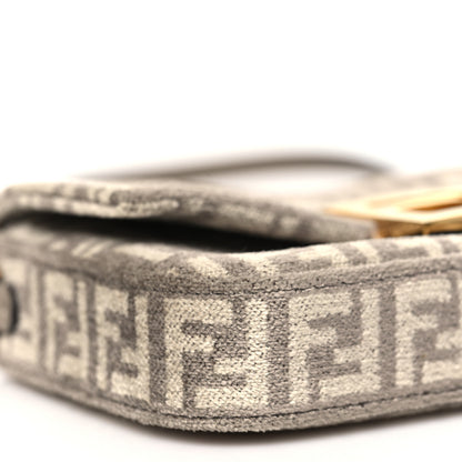 Fendi Chenille Vitello Micro FF Phone Baguette Tortora 9 of 11
