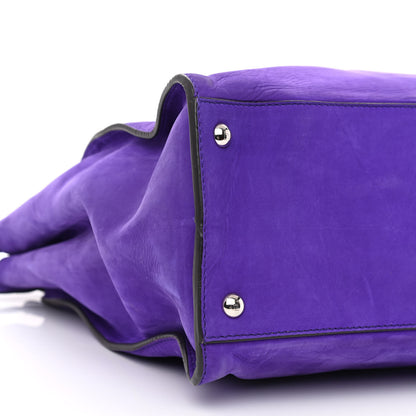 Fendi Suede Large Peekaboo Iconic Satchel Purple 10 of 11