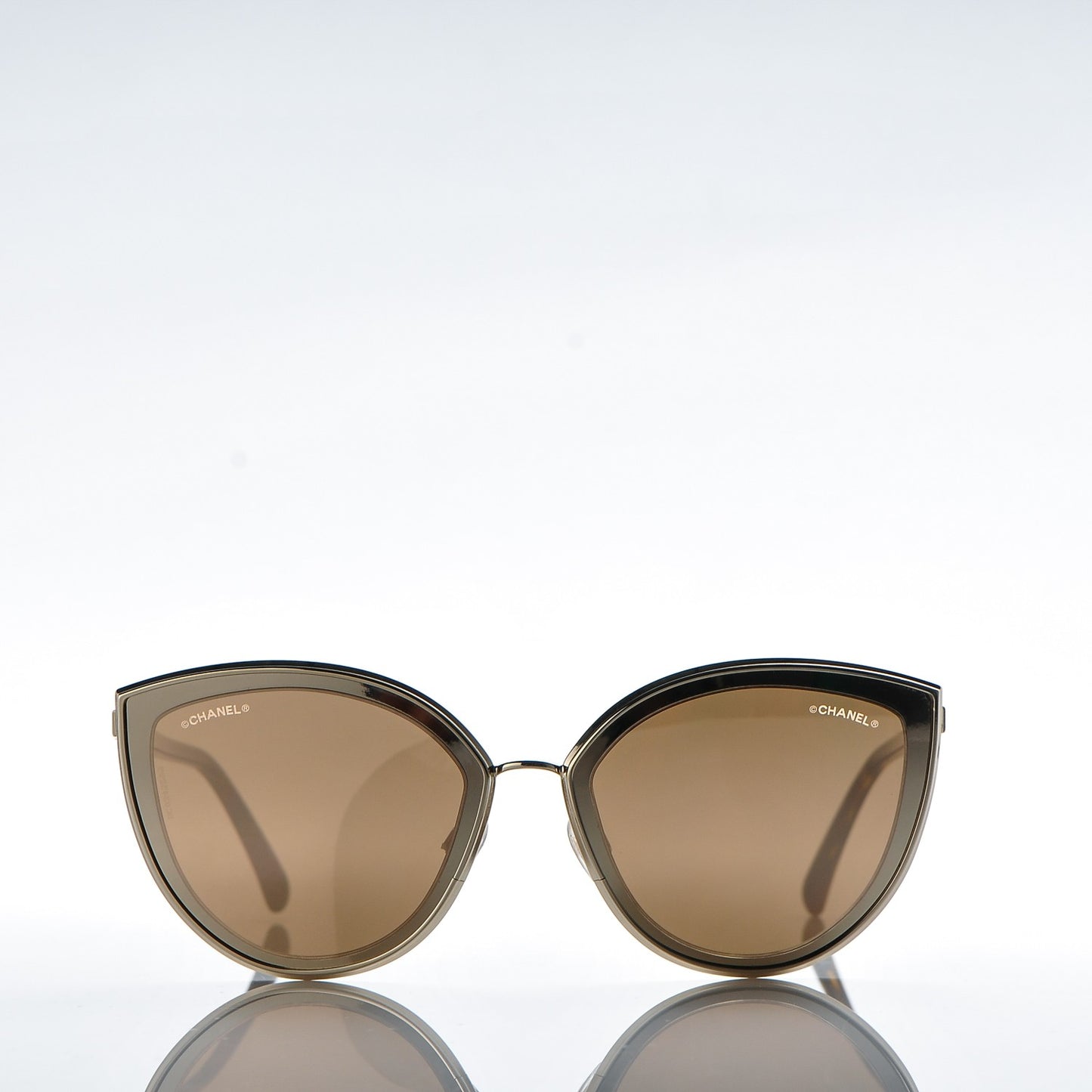 Metal Cat Eye Sunglasses 4222 Gold