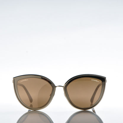 Chanel Metal Cat Eye Sunglasses 4222 Gold 2 of 8