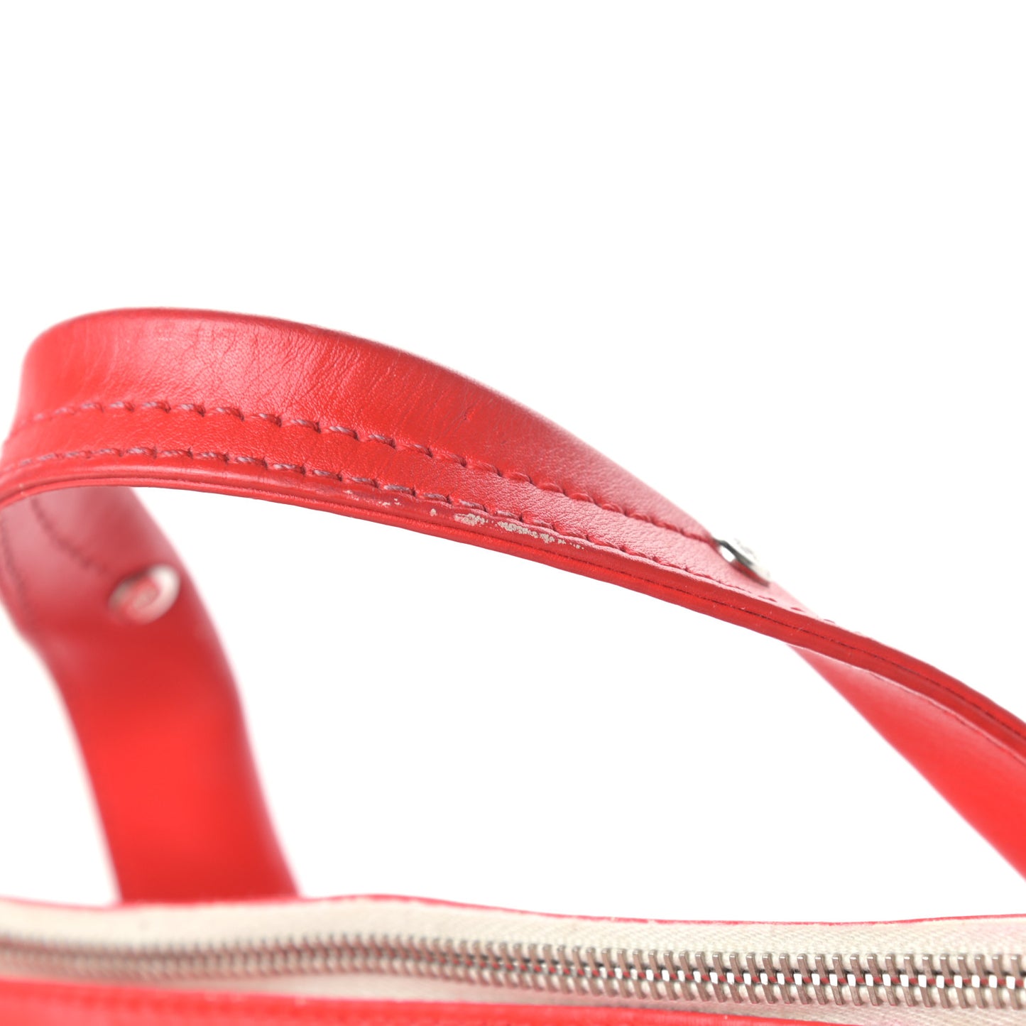 Calfskin CC Chevron All Day Long Tote Red