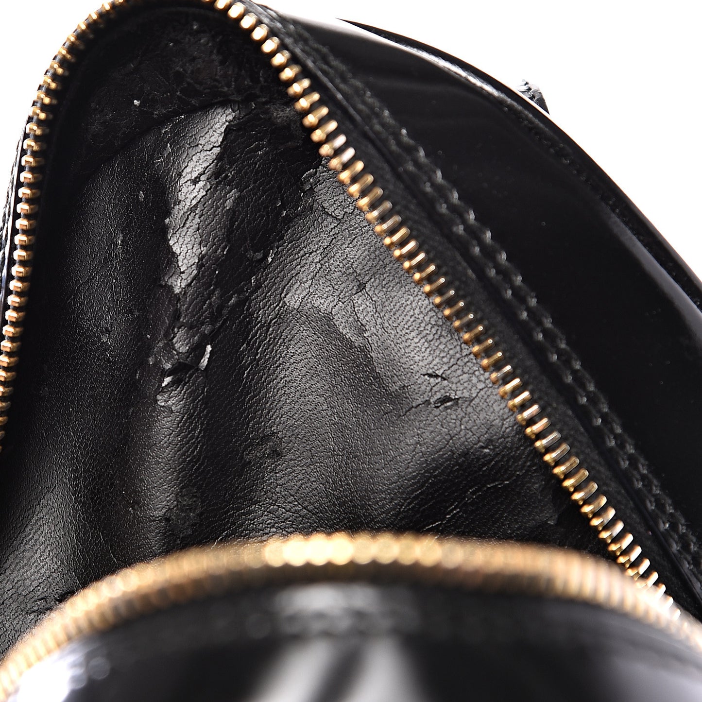 Patent Leather Bamboo Backpack Sling Black