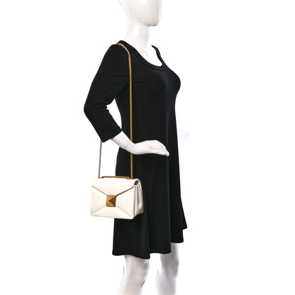 Valentino Garavani Nappa One Stud Chain Clutch Ivory 2 of 12