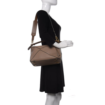 Loewe Calfskin Medium Puzzle Bag Sand Mink 2 of 12