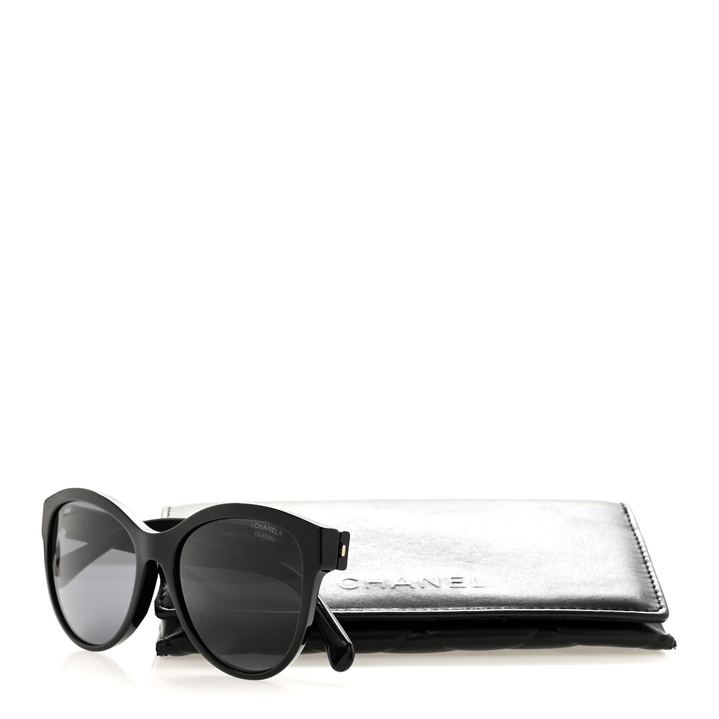 Acetate Pantos Logo Polarized Sunglasses 5458 Black